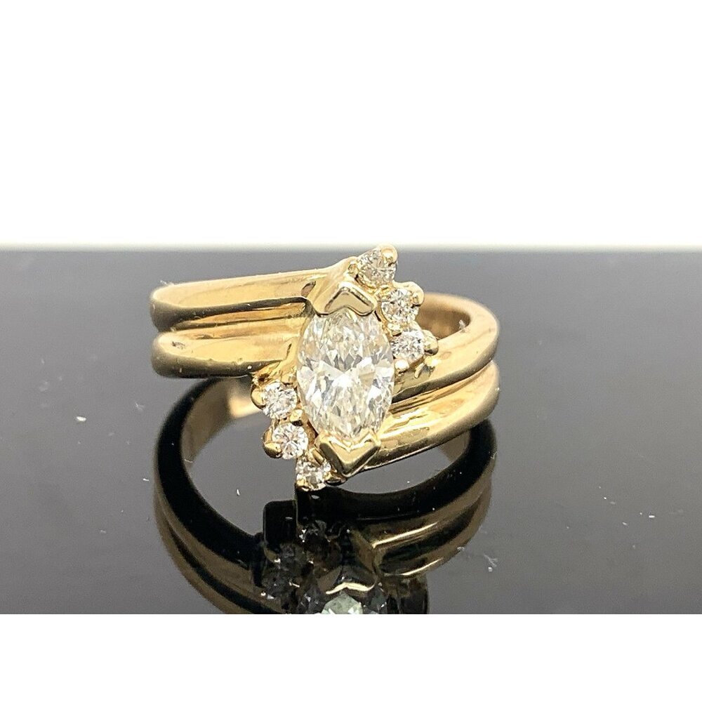 Engagement Ring Diamond 14K Yellow Gold Wedding 0.65ctw Womens Jewelry Size 4.25